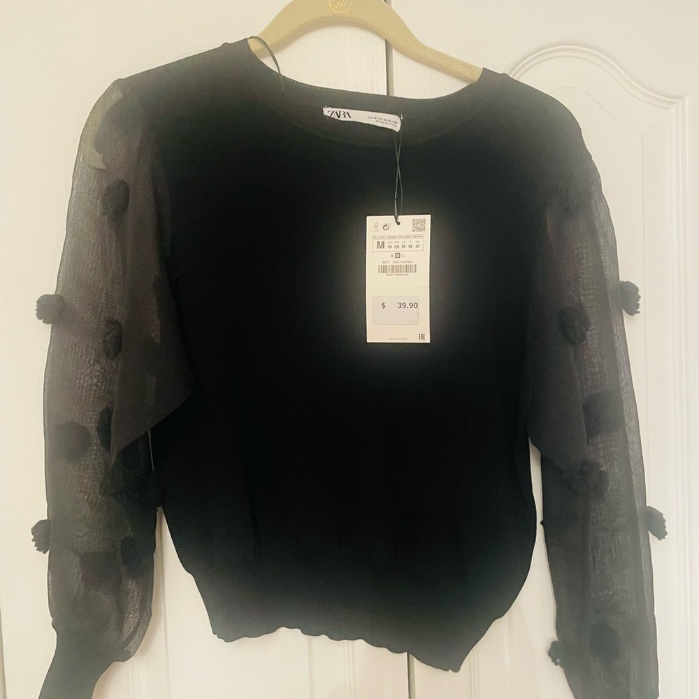 Zara black sweater size small